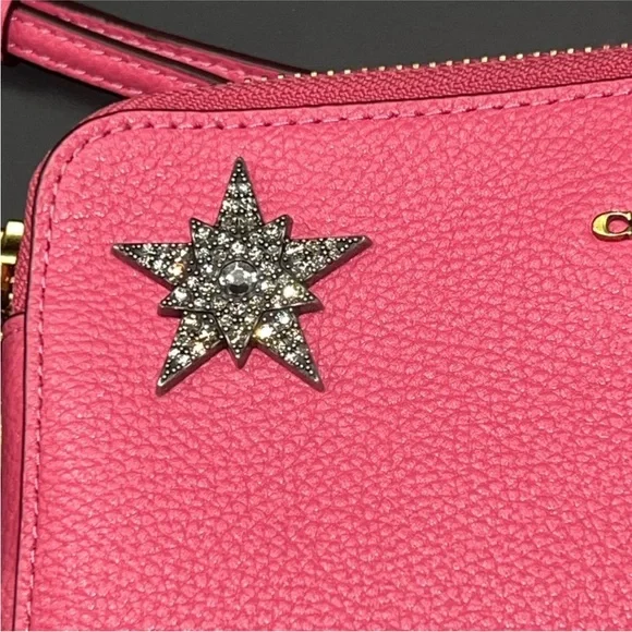 Coach Kira Crossbody wristlet 88484 Pink Double Zip Star Applique - Picture 6 of 14